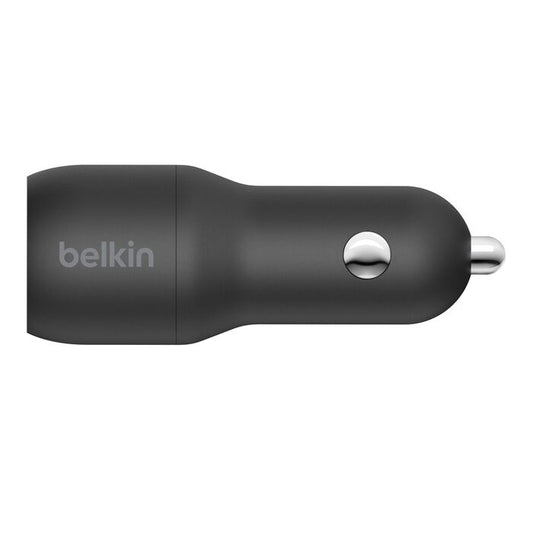 Belkin Dual USB-A Car Charger 24W + USB-A to USB-C Cable