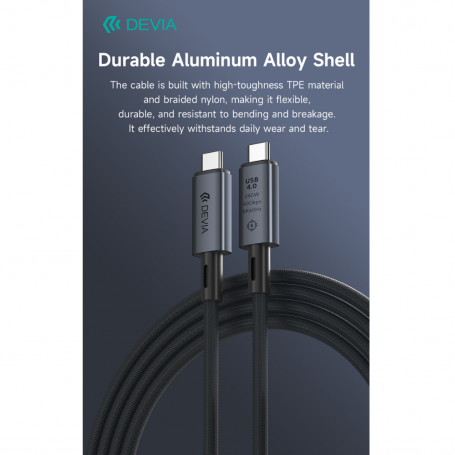 Devia Extreme Speed USB4.0 Cable – 240W PD, 40Gbps, 8K@60Hz