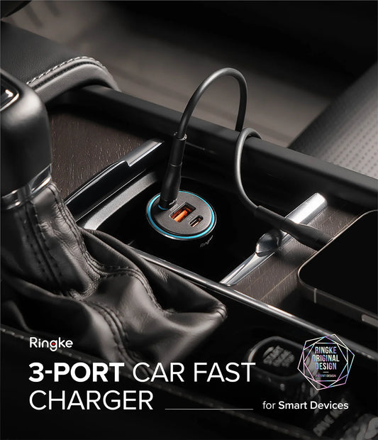 3-Port Car Fast Charger