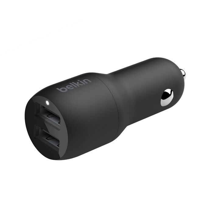 Belkin Dual USB-A Car Charger 24W + USB-A to USB-C Cable