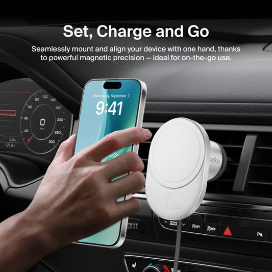 Belkin Magnetic Wireless Car Charger with Qi2 (15W)