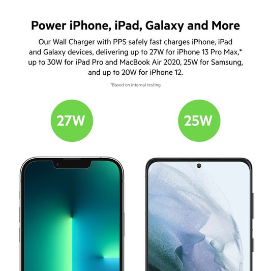 Belkin USB-C PD 3.0 PPS Wall Charger (30W) UK Plug