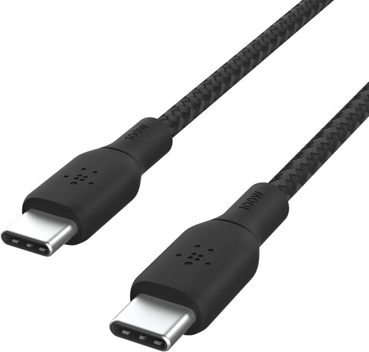 Belkin USB-C to USB-C Cable (100W PD, Double-Braided Nylon)