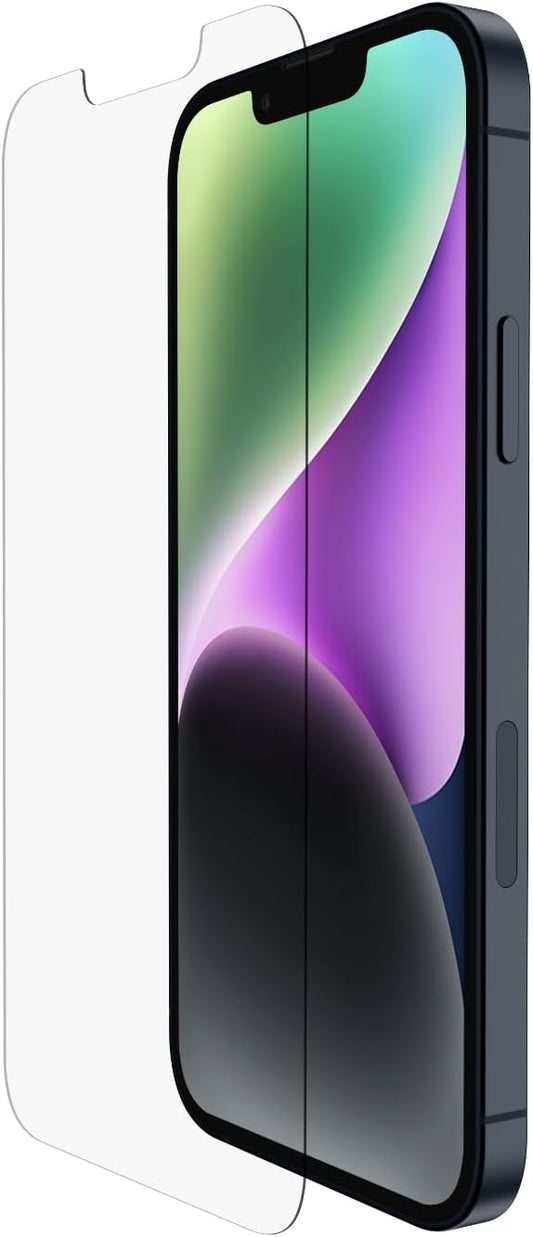 Belkin TemperedGlass Screen Protector for iPhone 14 / 13 / 13 Pro (Antimicrobial Treated)