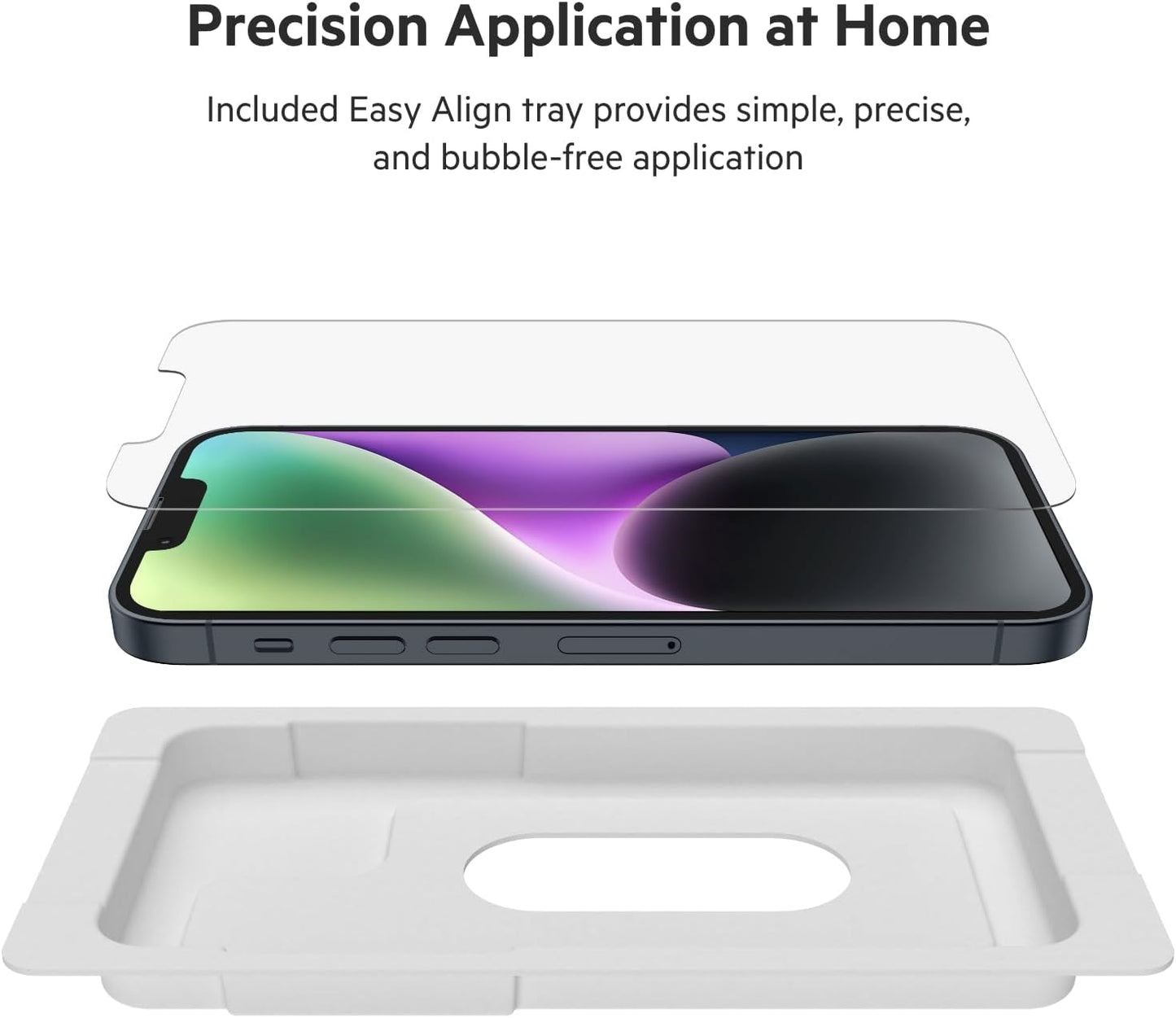 Belkin TemperedGlass Screen Protector for iPhone 14 / 13 / 13 Pro (Antimicrobial Treated)