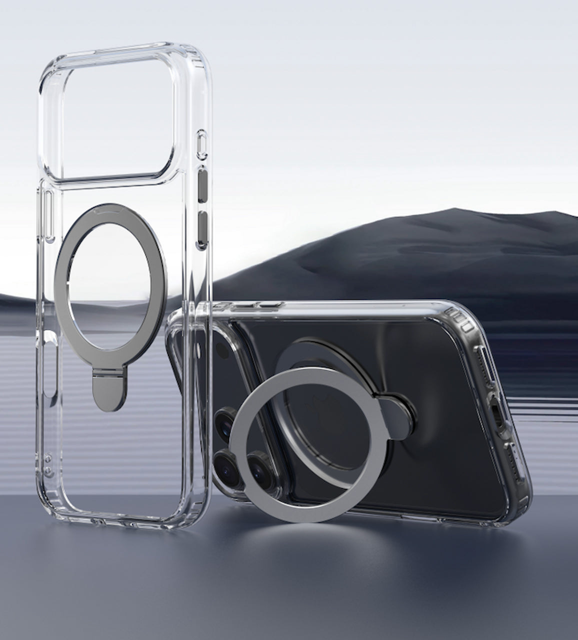 Clean Series Magnetic Shockproof Case With Bracket | iPhone 17 Series