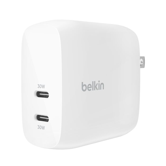 Belkin BoostCharge Dual USB-C Power Charger (60W PPS)