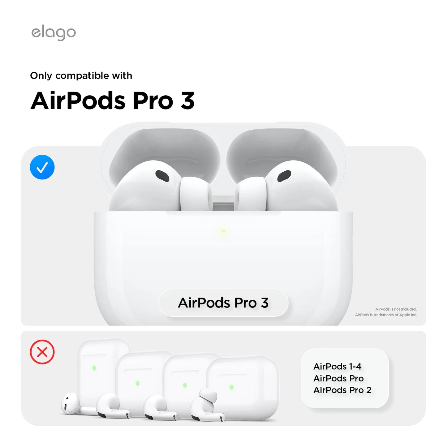 ELAGO Airpods PRO 3 Cassette TAPE Hang Case