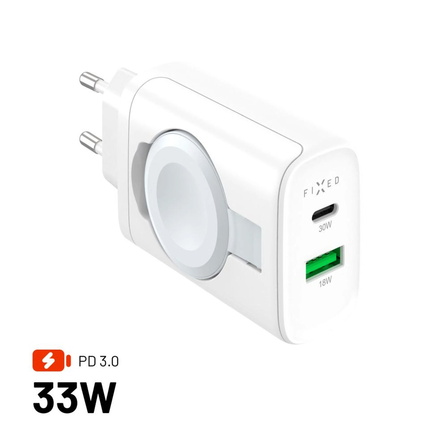 FIXED Power Socket Travel Charger – 33W (White)