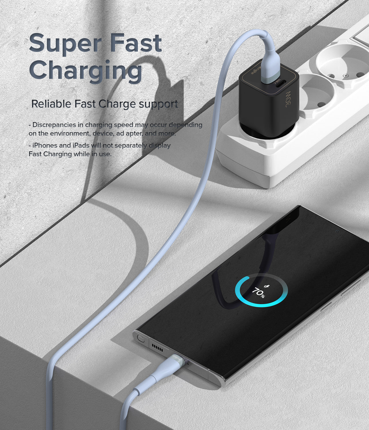 Fast Charging Pastel Cable | A Type-C Type | 2m