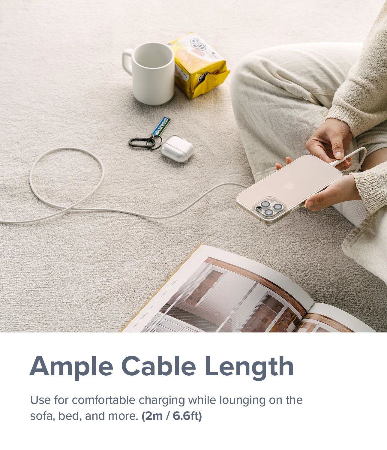 Fast Charging Pastel Cable | C Type - C Type | 2m