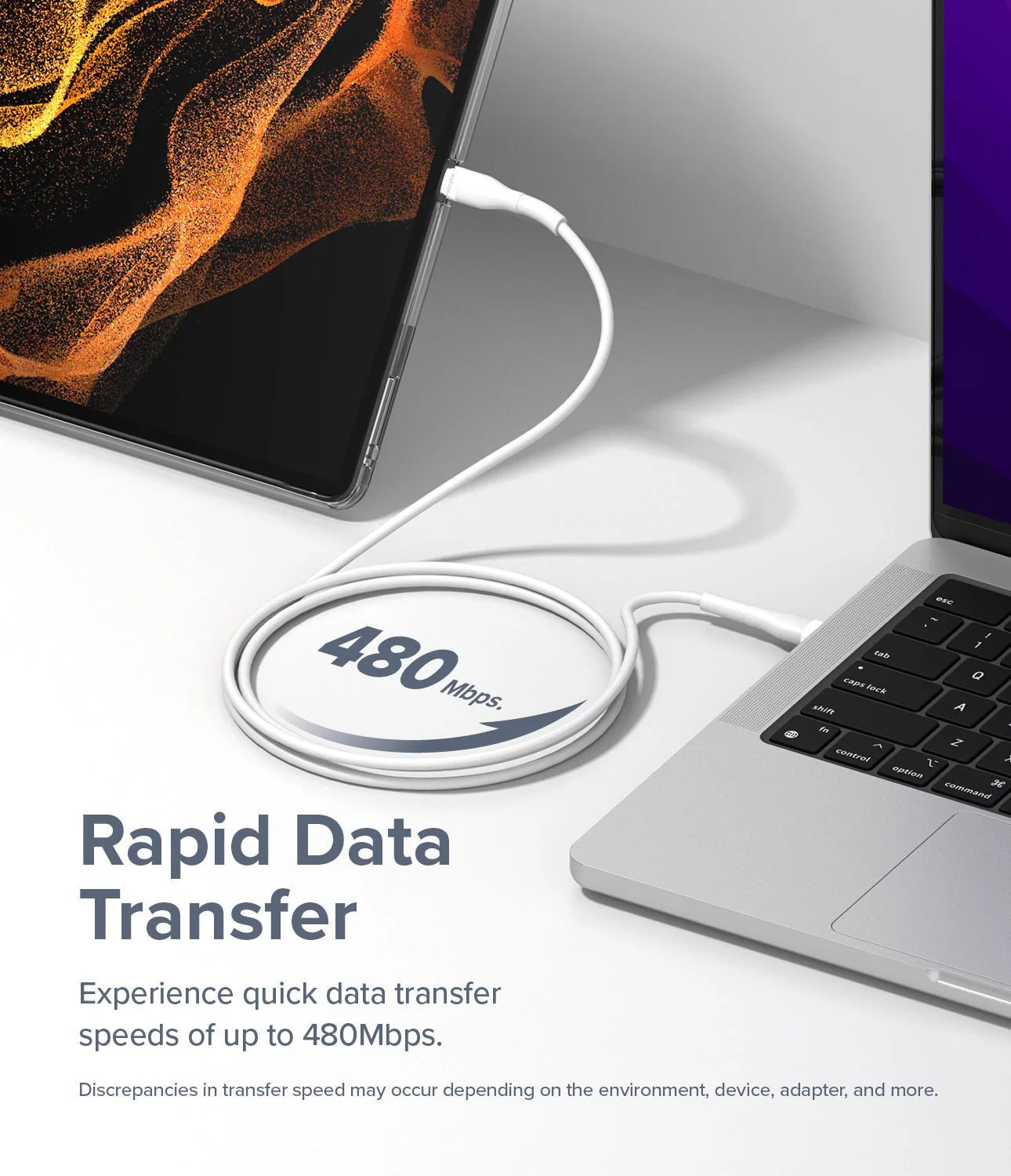 Fast Charging Pastel Cable | C Type-Lightning | 2m