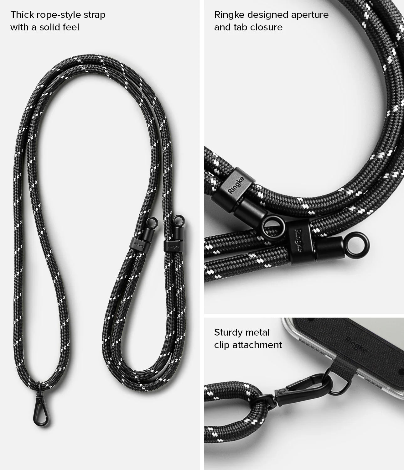 Holder Link Strap | Black & White