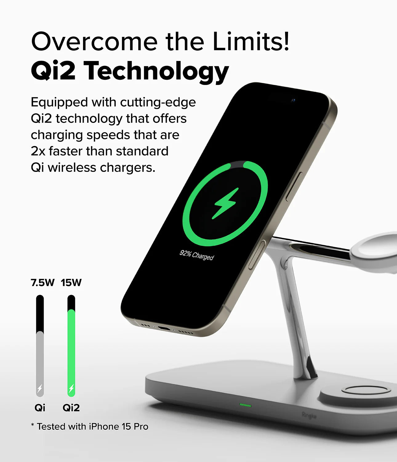 Qi2 3-in-1 Wireless Charger Stand