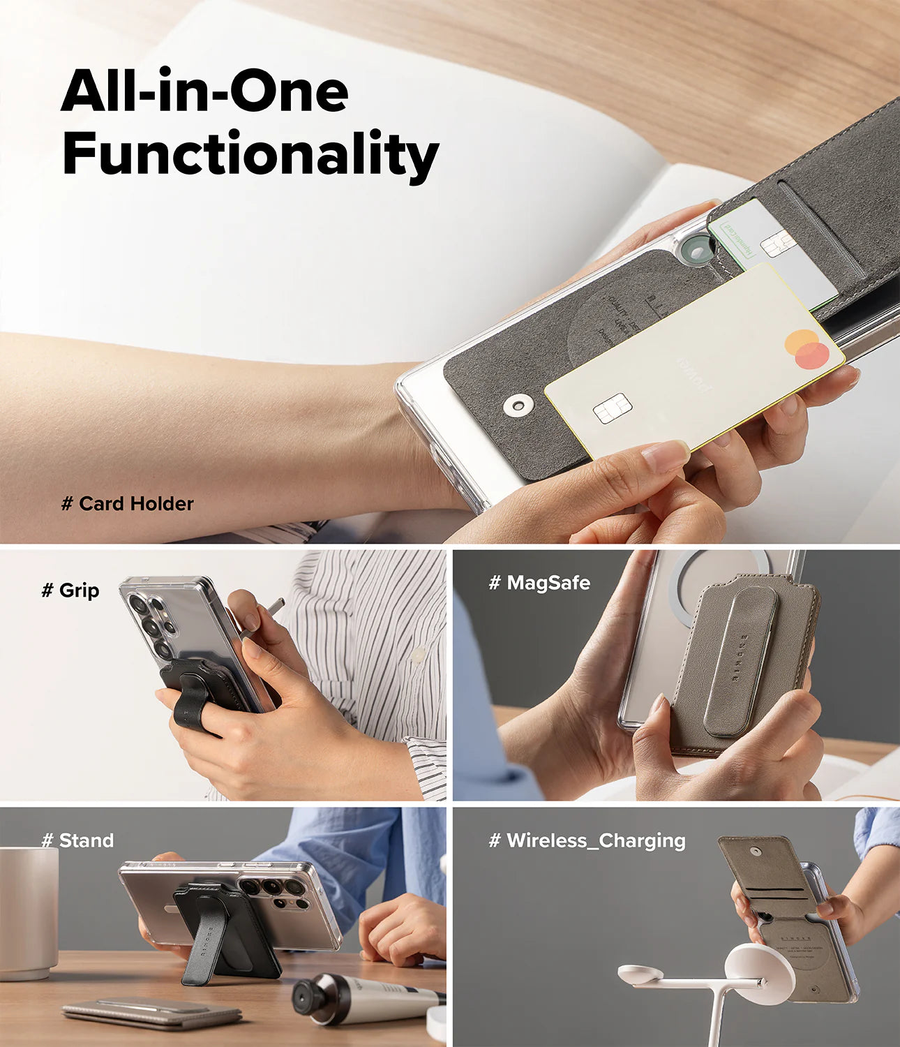 Slide Grip Wallet Magnetic Edge