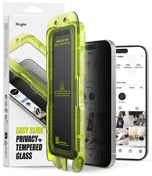 iPhone 17 Series Screen Protector | Easy Slide Privacy Tempered Glass | 2 Pack