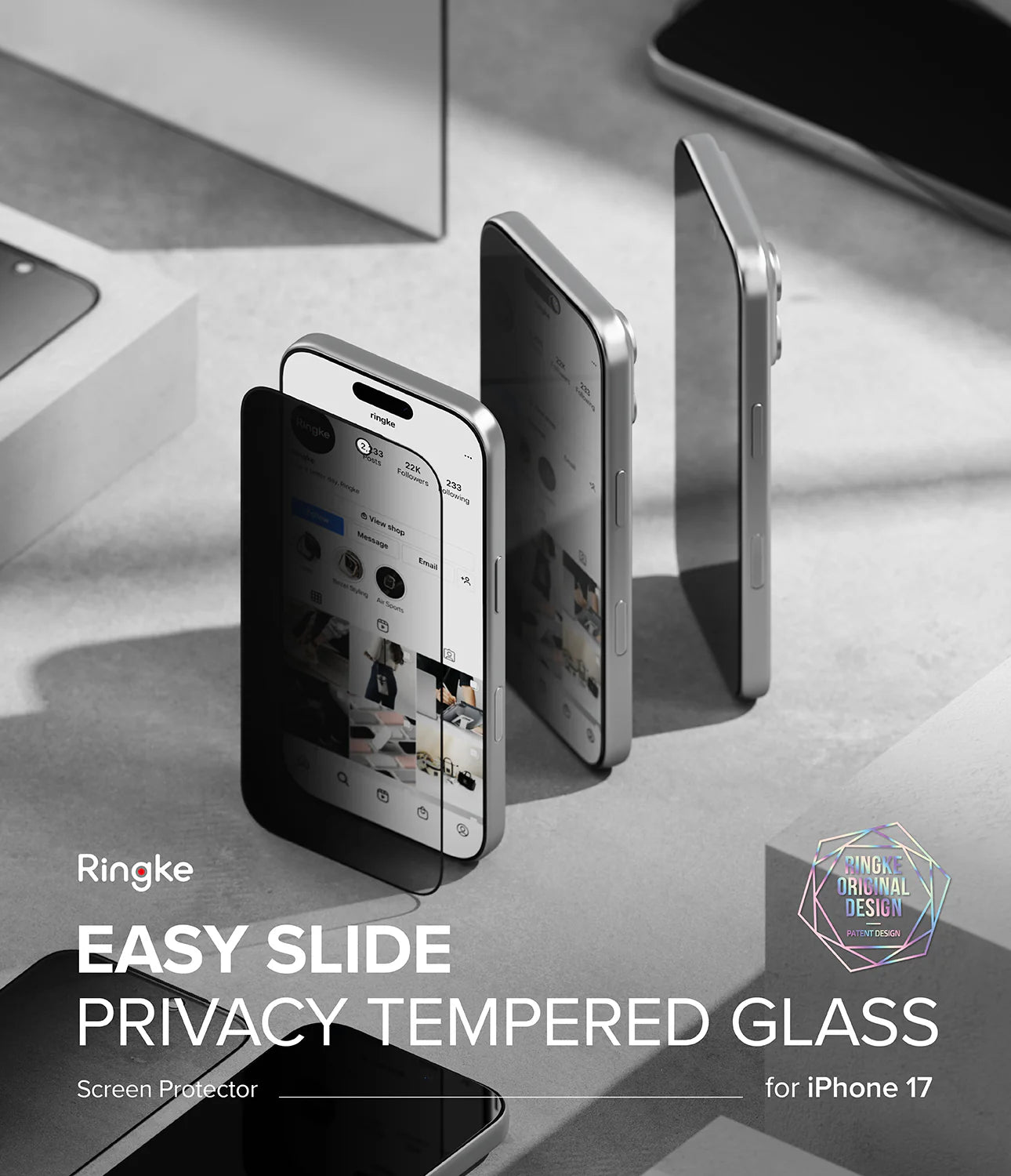 iPhone 17 Series Screen Protector | Easy Slide Privacy Tempered Glass | 2 Pack