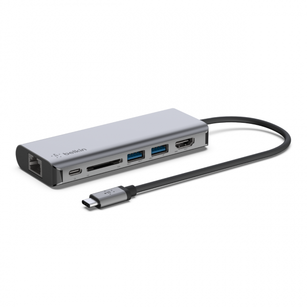 Hub USB C ADEQWAT USB-C / multiports 6 en 1